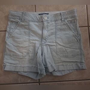 Women's Striped Cuffed Shorts